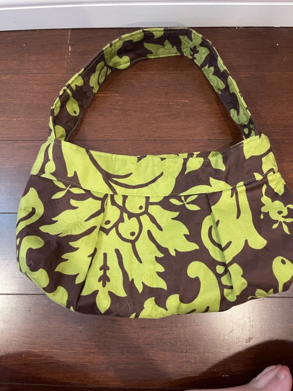 nwot brown and green shoulder bag